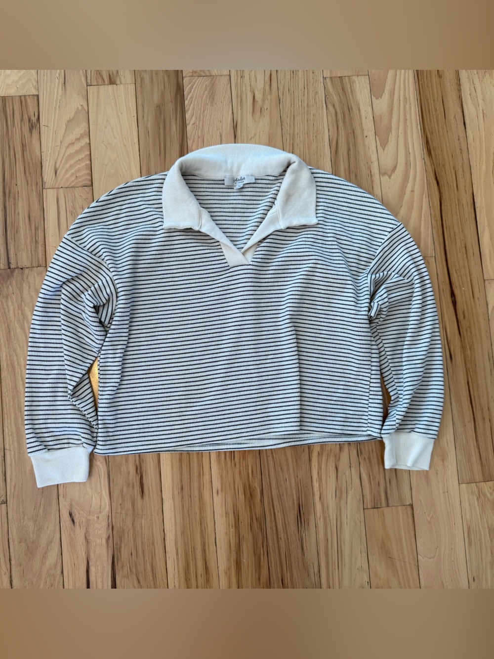 Atelier by Kirious striped cropped top Size M